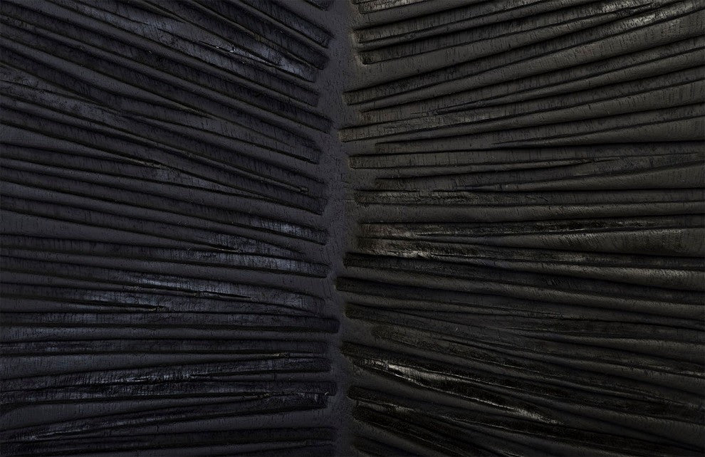 Carved Leaf on Stand, Burnt, Small