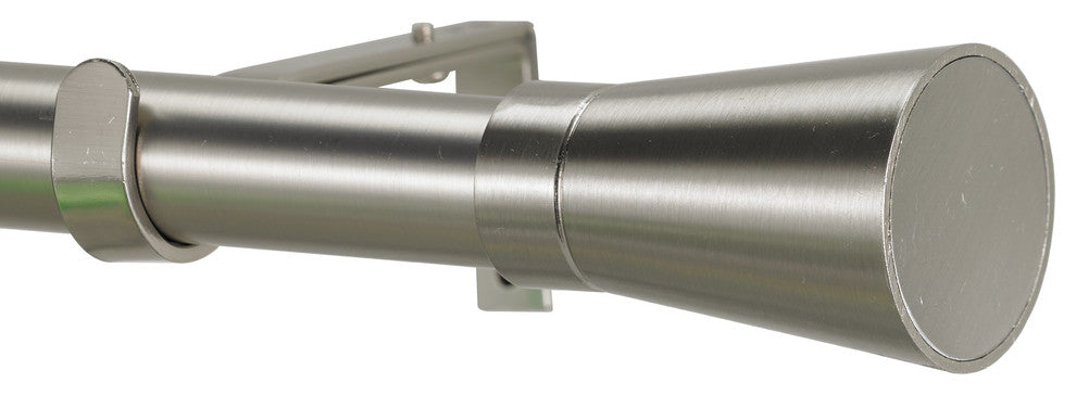 Linea Non-Telescoping Curtain Rod, Stainless, 72''