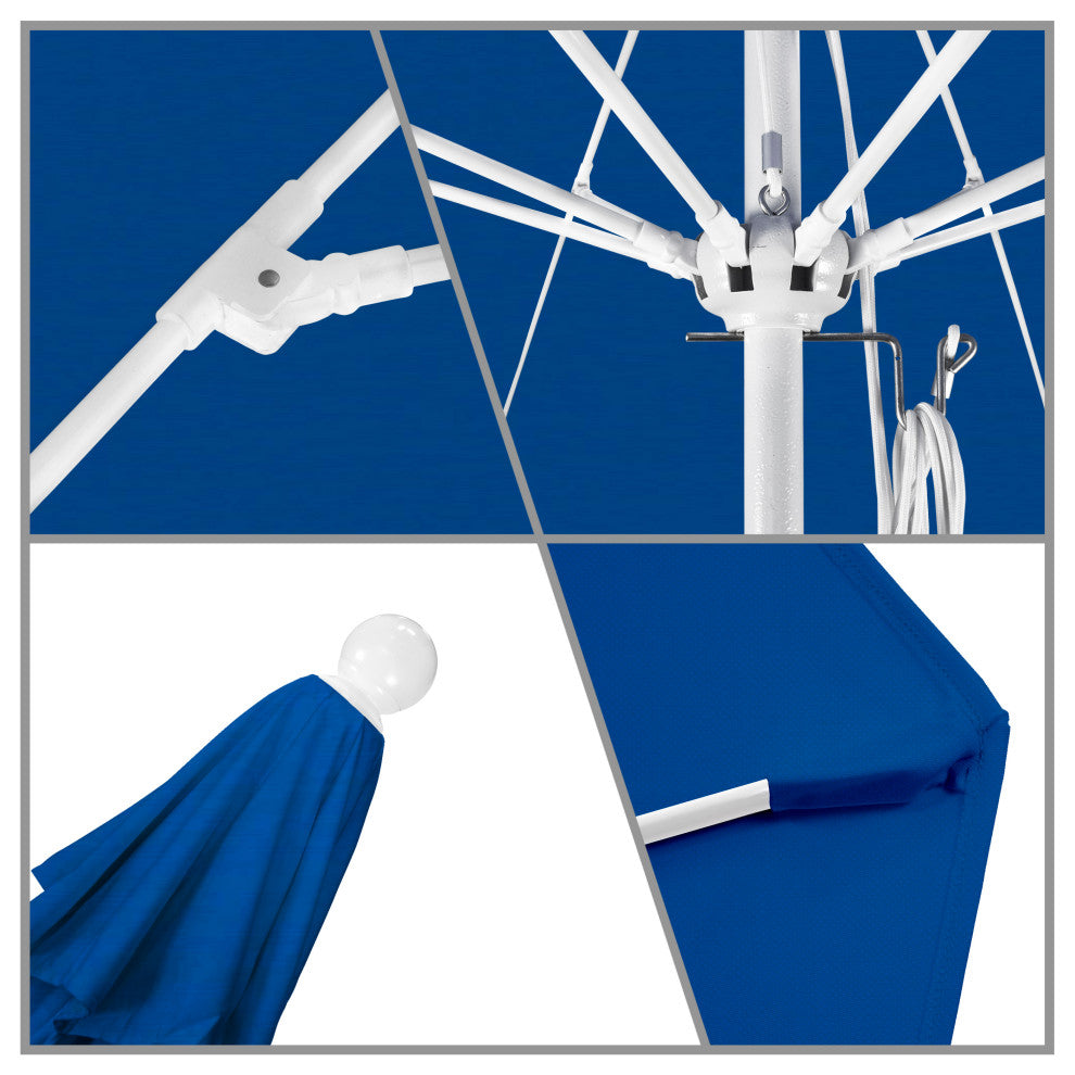 11' Fiberglass Umbrella White, Pacifica, Pacific Blue, 11'