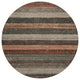 Machine Washable Indoor/Outdoor Chantille ACN1865 Orange 8' x 8' Round Rug