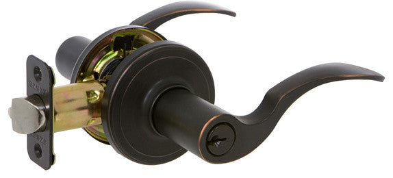 Shelton Privacy Lever Set, Tuscany Bronze
