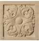 3"W x 3"H x 5/8"D Small Leaf Rosette, Lindenwood
