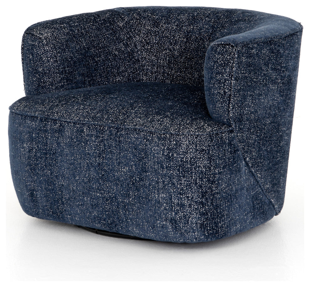 Mila Swivel Chair-Comal Azure
