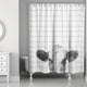 Peeping Cow Face 71x74 Shower Curtain