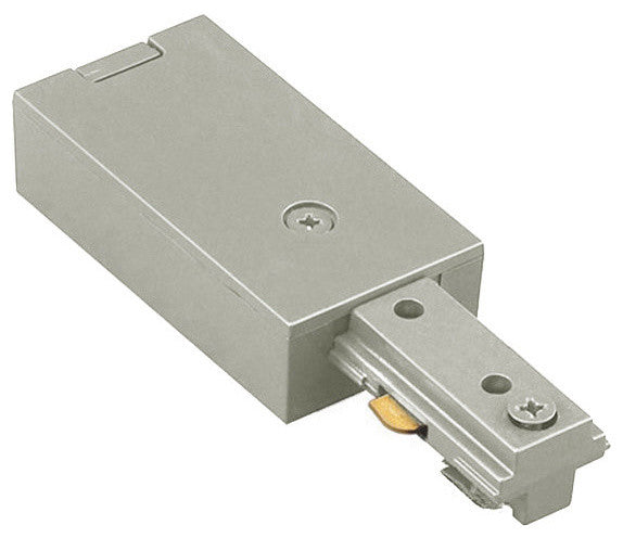 WAC Lighting L Track Power Connectors, Brushed Nickel, Live End Feed