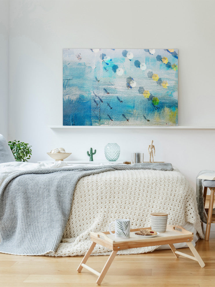 "Shadows on The Beach" Painting Print on Wrapped Canvas, 24"x16"