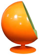 Modern Contemporary Living Room Lounge Chair Orange Green