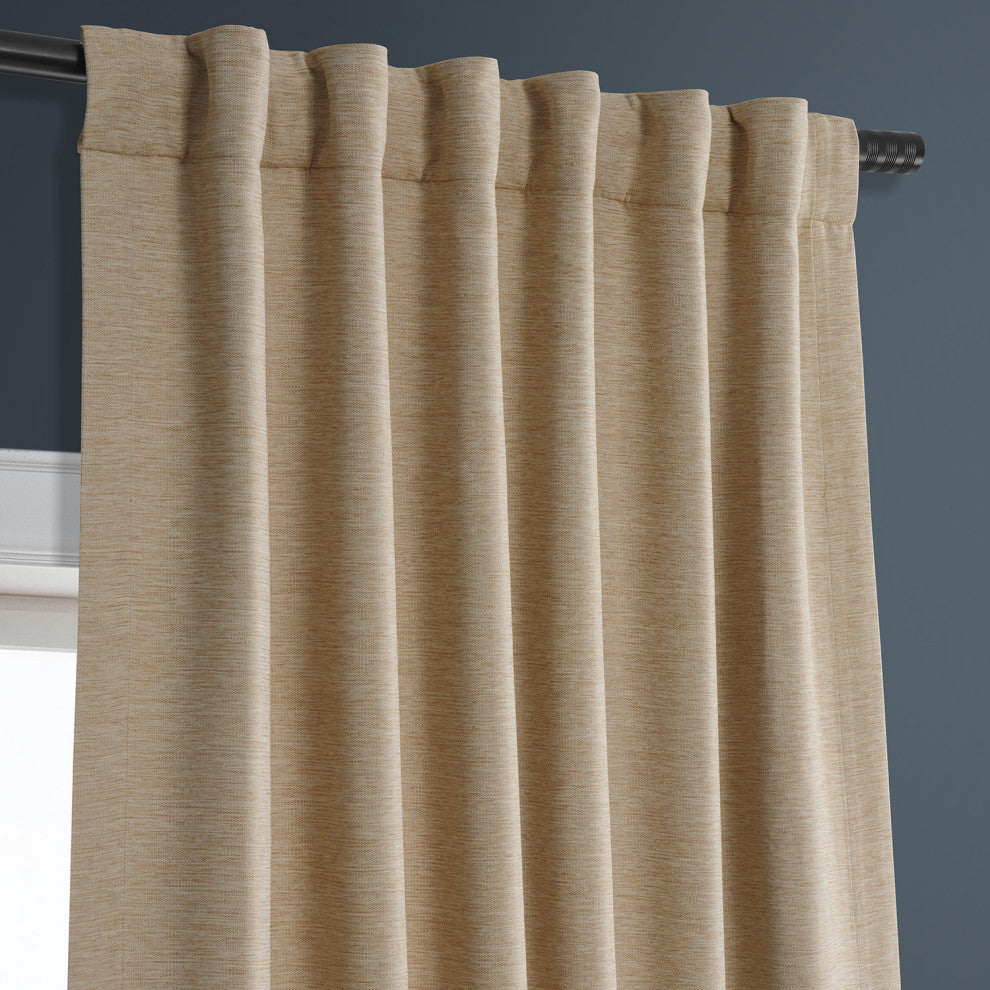 Ginger Bellino Blackout Room Darkening Curtain Single Panel, 50"x63"