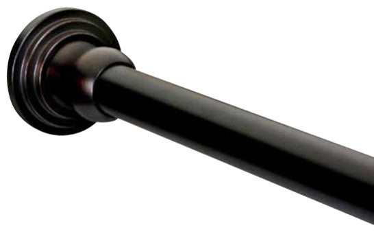 Solid Brass, 1" Shower Curtain Rod and Mounting Brackets, Oil Rubbed Bronze, 72"