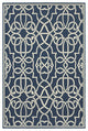 Madelina Lattice Scrollwork Navy Indoor or Outdoor Rug, 7'10"x10'10"