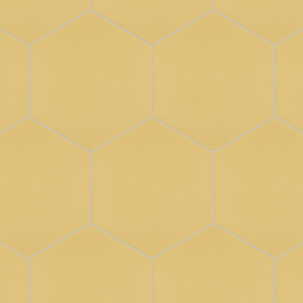 Textile Basic Hex Dandelion Porcelain Floor and Wall Tile