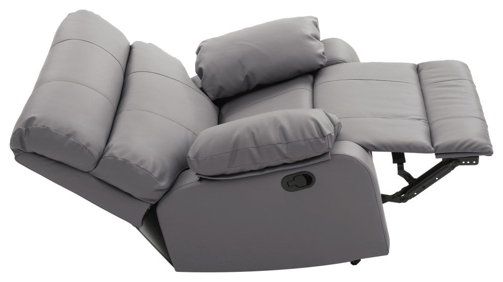 Clarke Rocker Recliner, Gray/Faux Leather