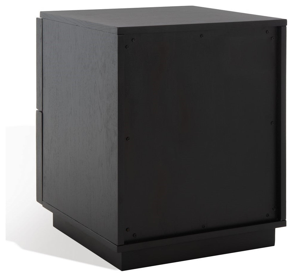 Safavieh Couture Zeus 2 Drawer Nightstand, Black