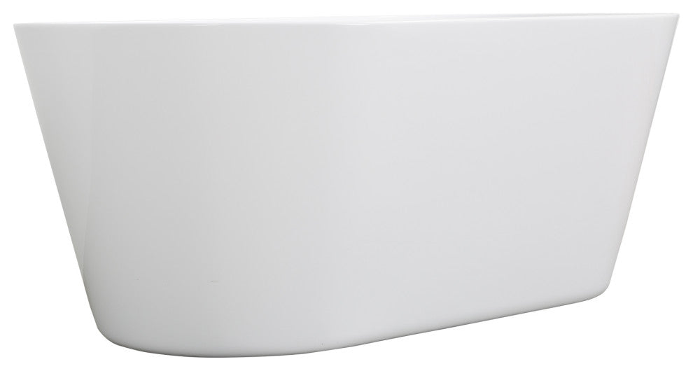Acrylic Freestanding Soaking Bathtub in White, 67"29