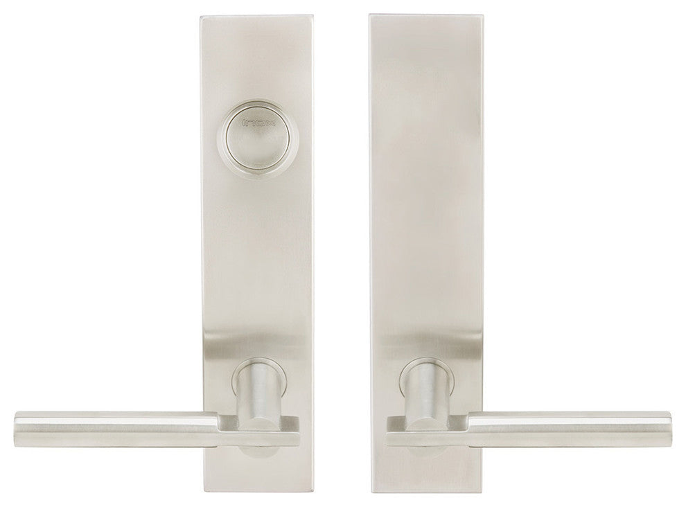 Sequoia Lever, Tubular Entry, Double Cylinder, Satin Stainless Steel