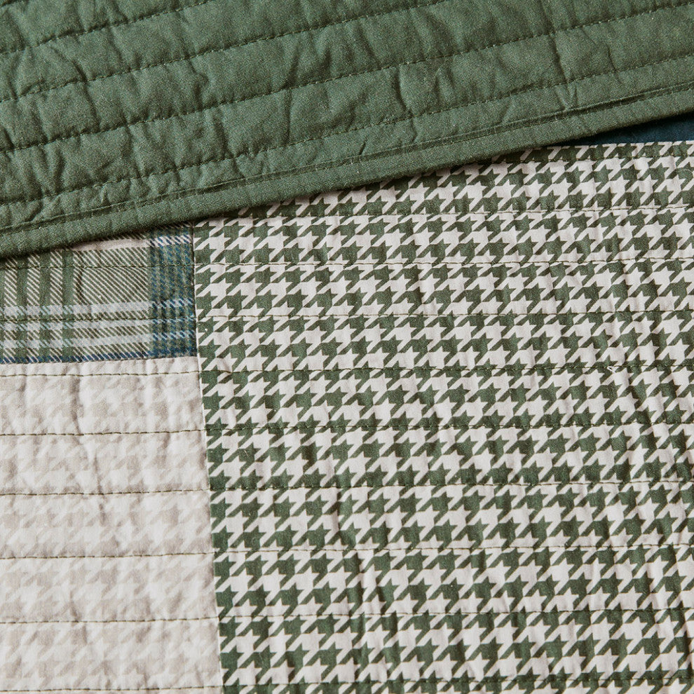 Woolrich Mill Creek Oversized Cotton Quilt Set, Green