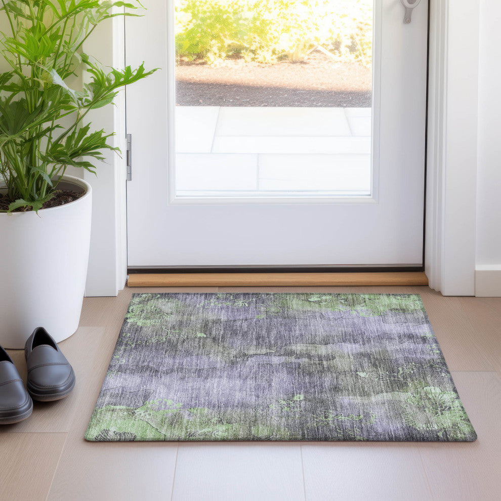 Machine Washable Indoor/Outdoor Chantille ACN1869 Violet 1'8" x 2'6" Rug