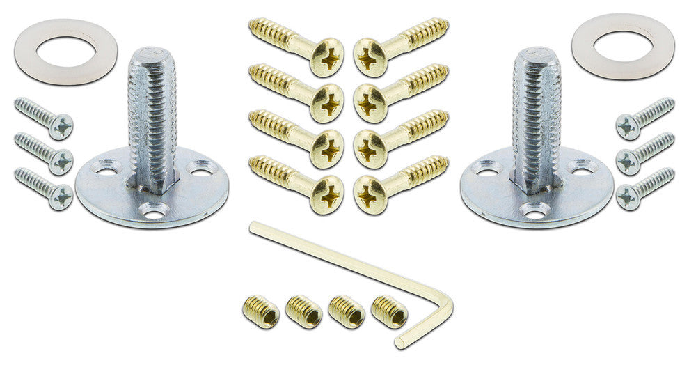 Double New York Plate With Waldorf Knob, Unlacquered Brass