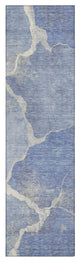 Machine Washable Indoor/Outdoor Chantille ACN1889 Denim 2'3" x 7'6" Runner Rug