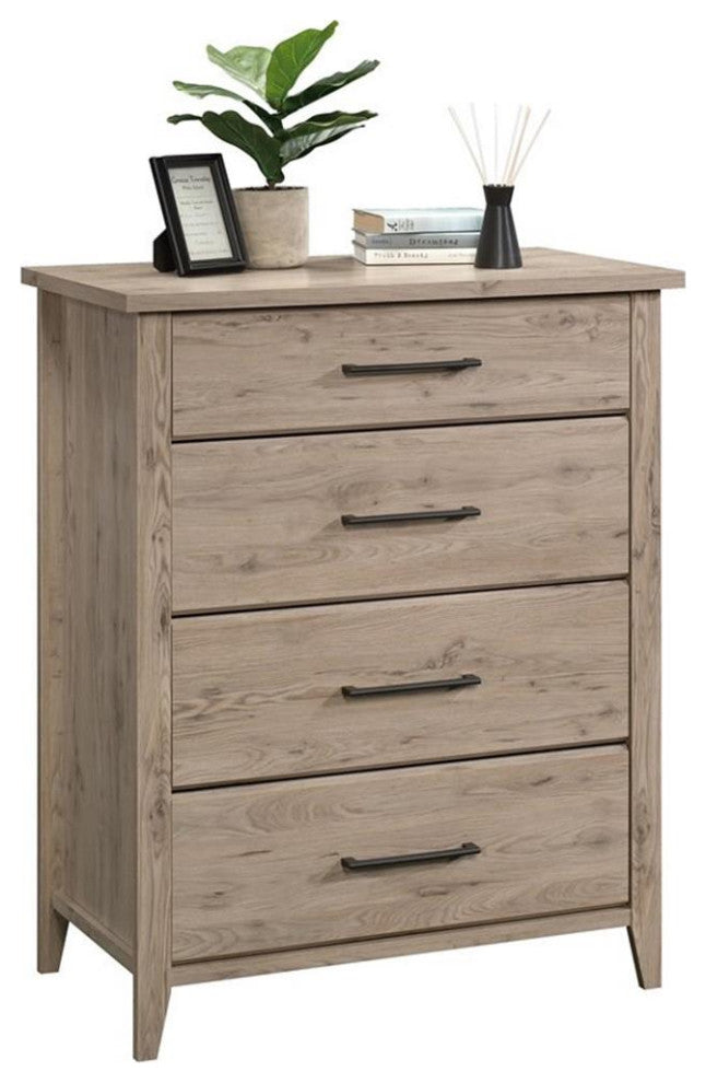 Sauder Summit Station Engineered Wood 4-Drawer Bedroom Chest in Laurel Oak
