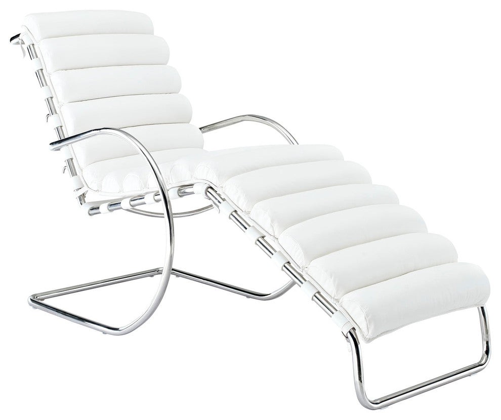 Modern Contemporary Living Room Chaise White