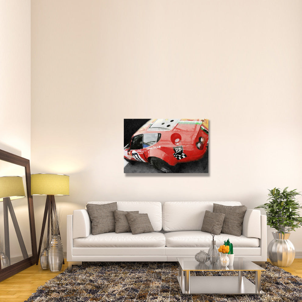 "Ferrari Reear Detail Watercolor" Fine Art Print