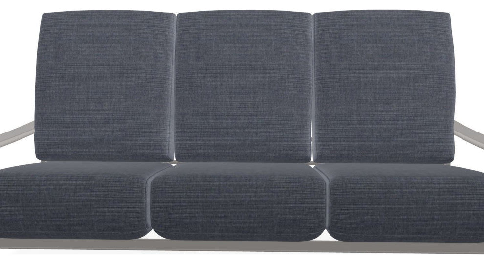 St. Catherine Deep Seat 3-Seat Outdoor Sofa, Proven Denim/Warm Gray