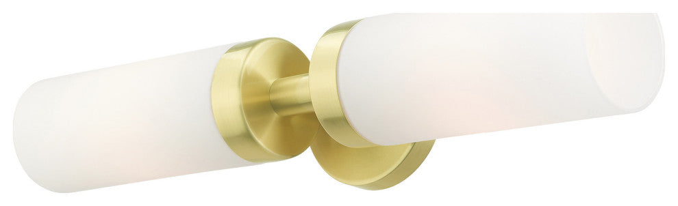 Satin Brass Nautical, Industrial, Contemporary, Urban, Sleek Vanity Sconce