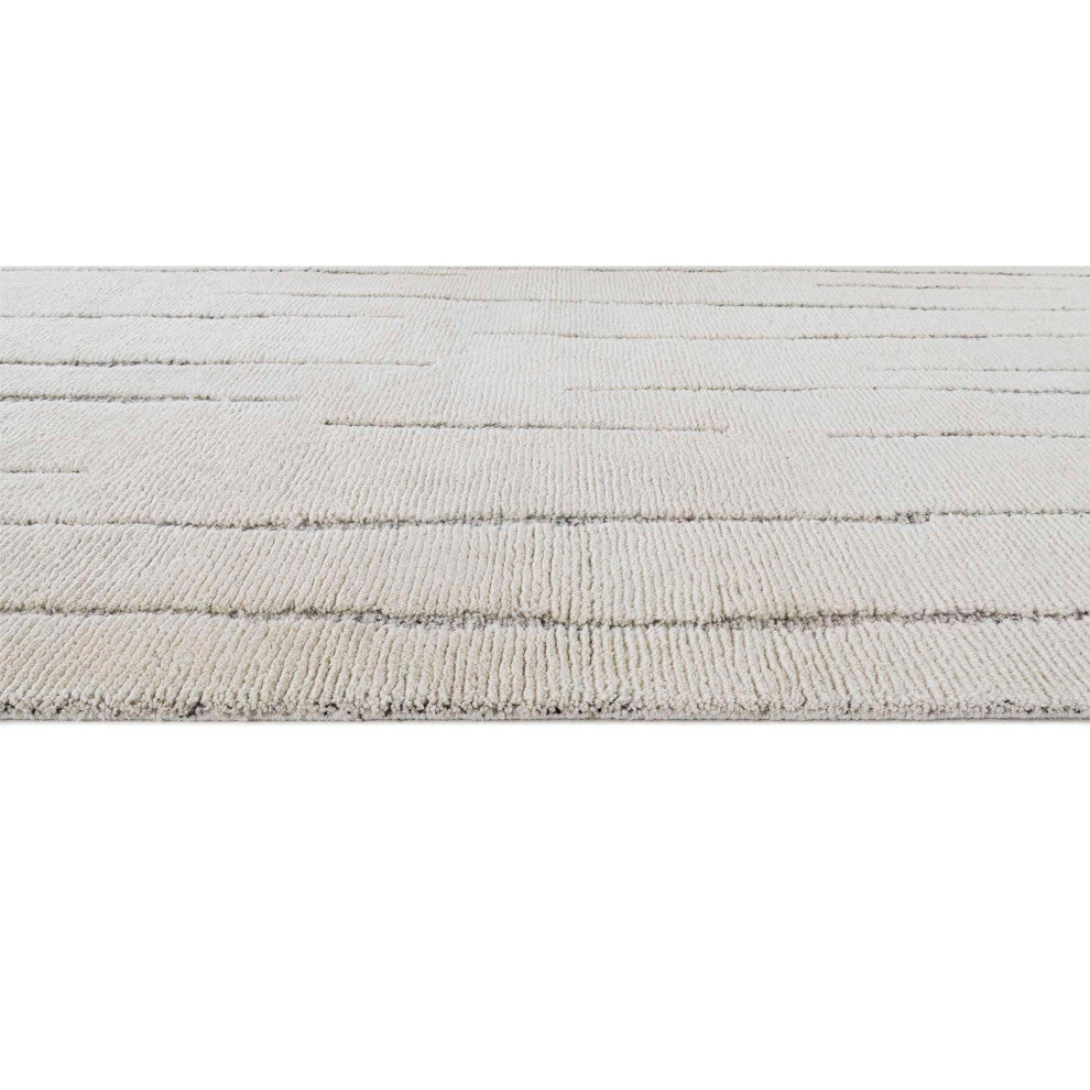 Sun Lines Area Rug, Charcoal, 2'6"x8'