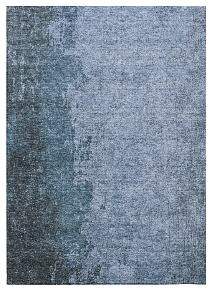 Machine Washable Indoor/Outdoor Chantille ACN1912 Blue 8' x 10' Rug