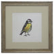 Matted Bright Yellow Bird, Vintage Cream And Gold Moulding