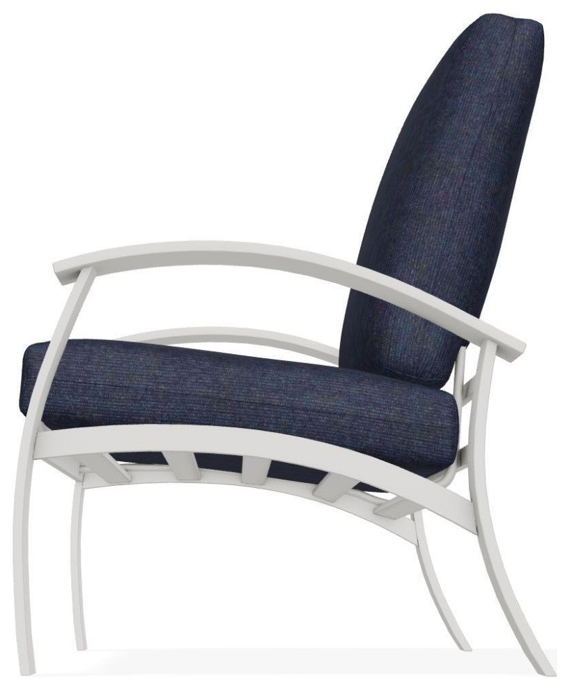 Belle Isle Cushion Deep Seating Outdoor Armchair, Indigo/Snow