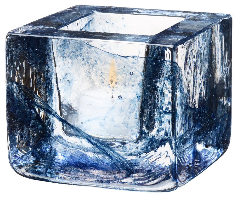 Kosta Boda Lighting Brick Votive, Blue