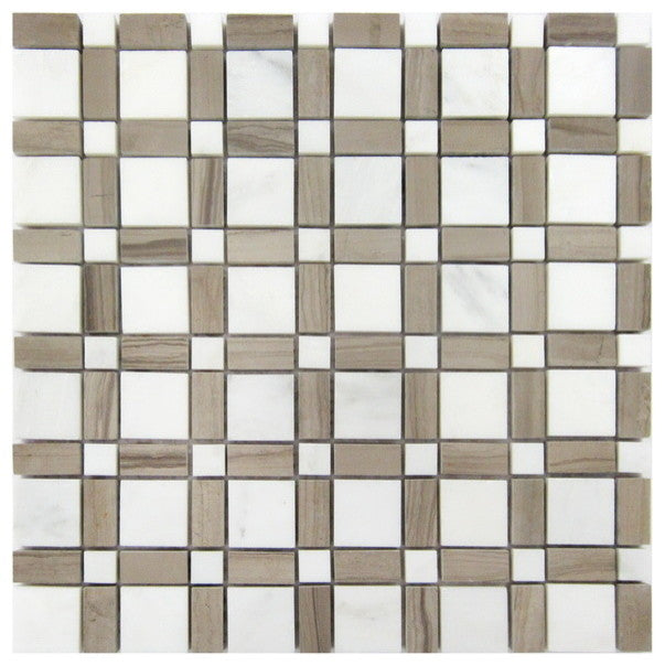 Metropolitan Blend Mosaic Tile, 12"x12", Set of 50