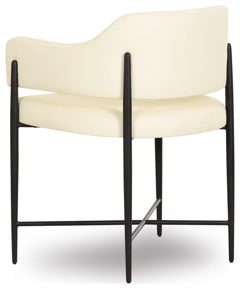 Sezanne Cream Vegan Leather Dining Chair