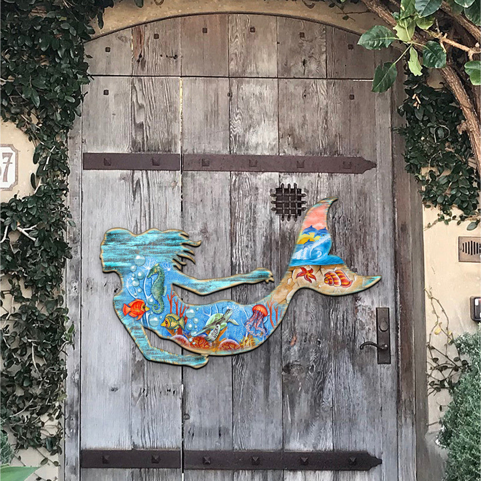 Oversized SeaWorld Mermaid Outdoor Decor