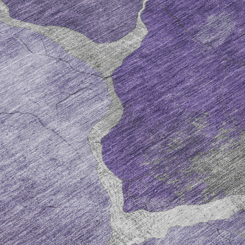 Machine Washable Indoor/Outdoor Chantille ACN1889 Purple 9' x 12' Rug