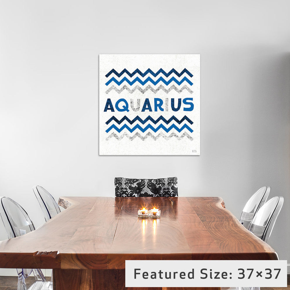 "Zodiac Aquarius" by Michael Mullan, 18x18x1.5