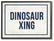 The Kids Room by Stupell Dinosaur Crossing Blue Kids Word Design, 16 x 20