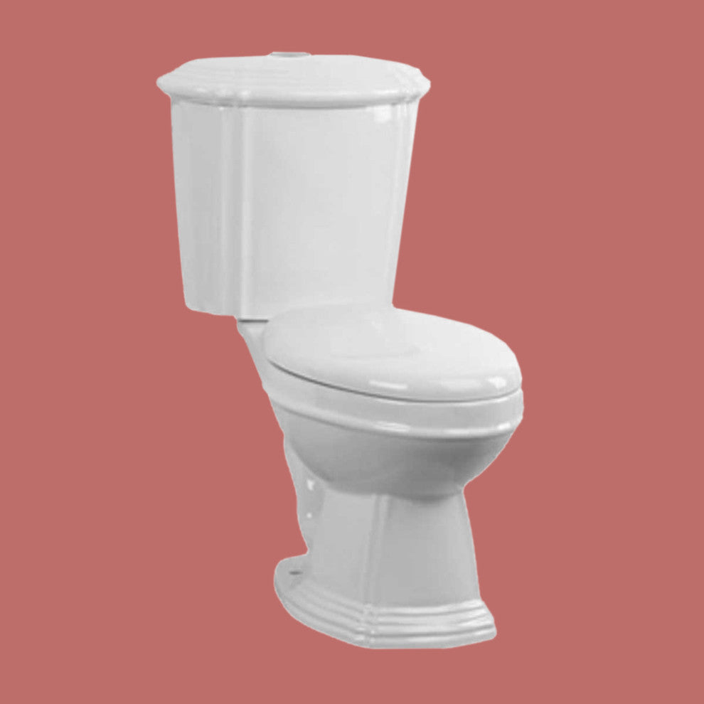 13752 Toilet White Sheffield Round Dual Top Flush, White