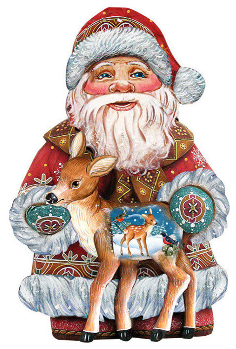Holiday Fawn, Wooden Decorative Door Hanger