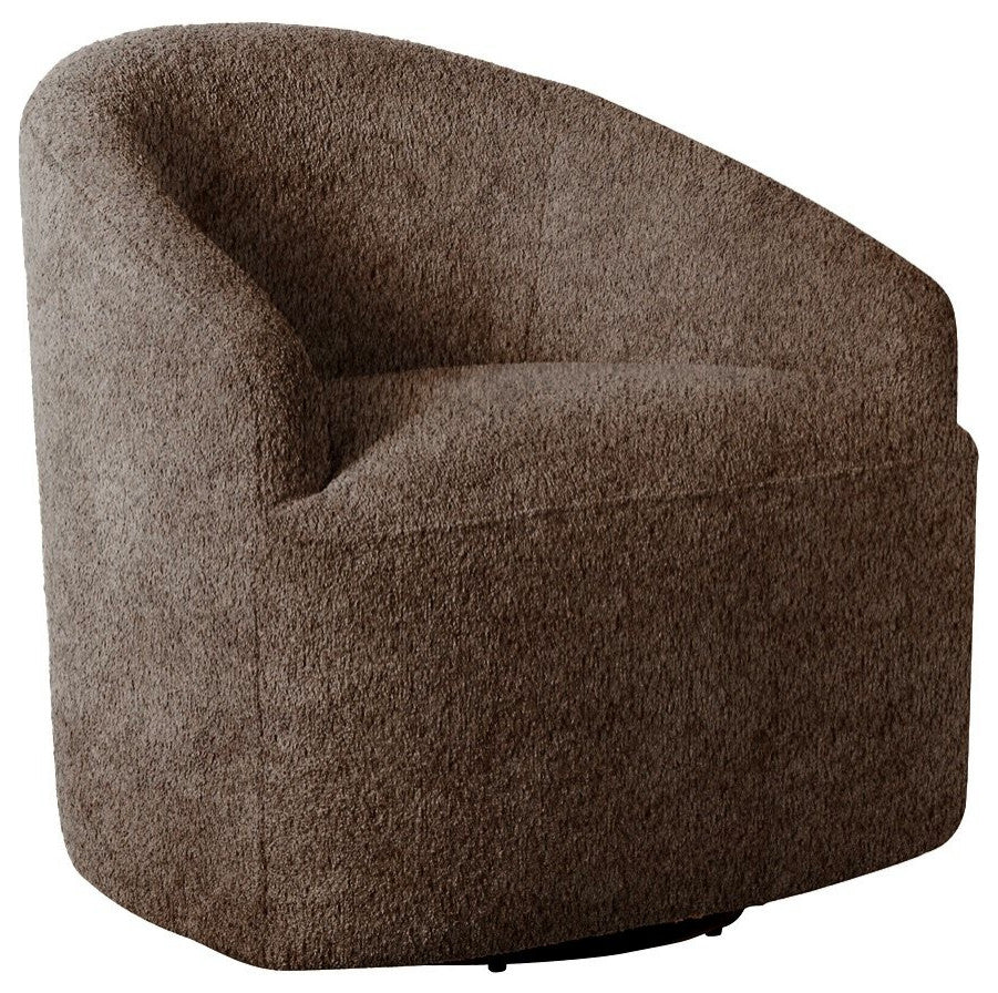 INK+IVY Bonn Upholstered 360 Degree Swivel Chair, Chocolate