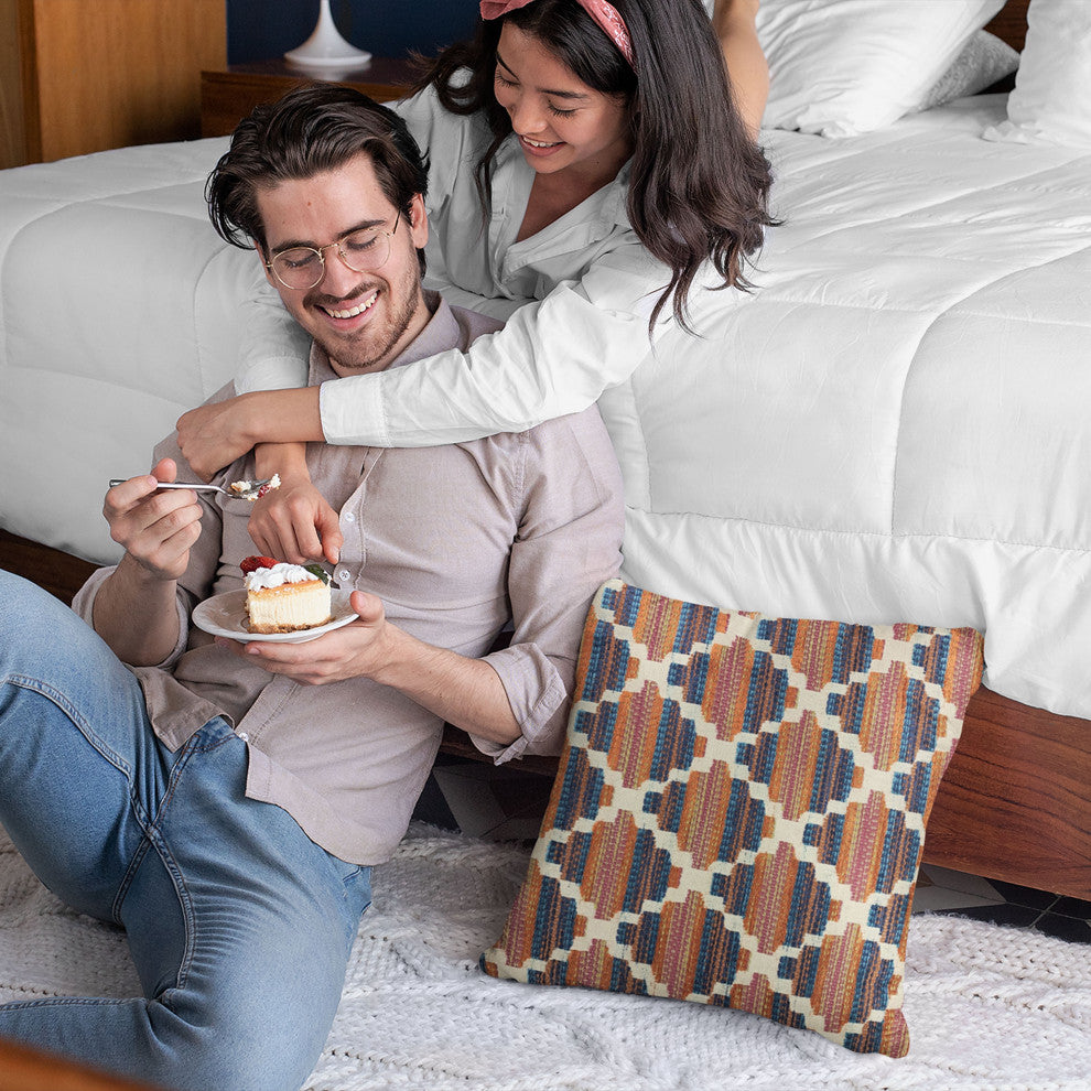 Plutus Multi-Color Lights Diamond Luxury Throw Pillow, 20"x26"