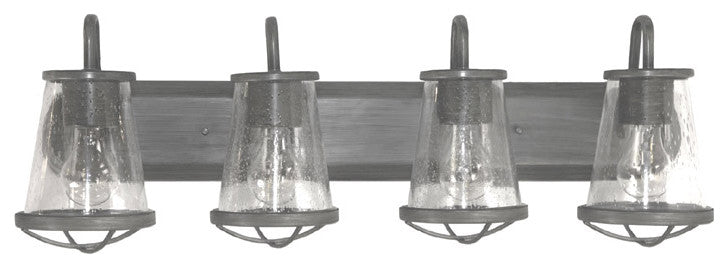 Darby 4-Light Bath Bar, Weathered Iron