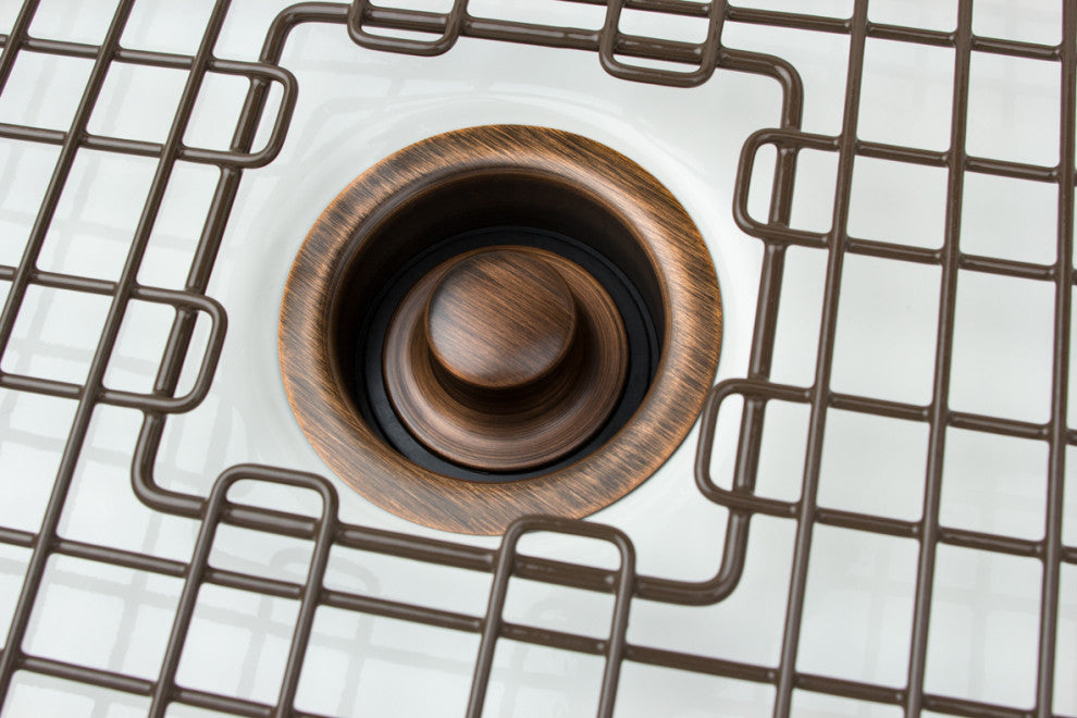 SinkSense Antique Copper 3.5" Disposal Flange Drain with Stopper