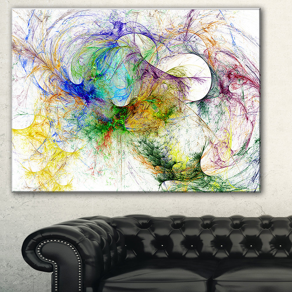 "Wings of Angels Purple" Abstract Digital Art Canvas Print