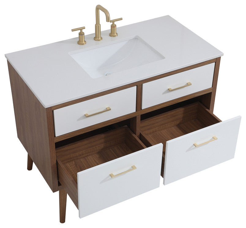 Home Living White 42" Bathroom Vanity