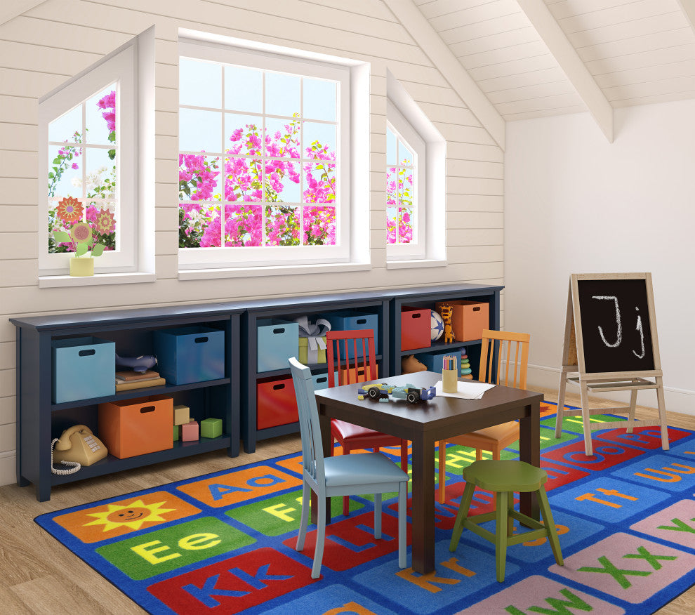 Kid Essentials Rug, Any Day Alphabet, Multicolored, 7'8"x10'9"