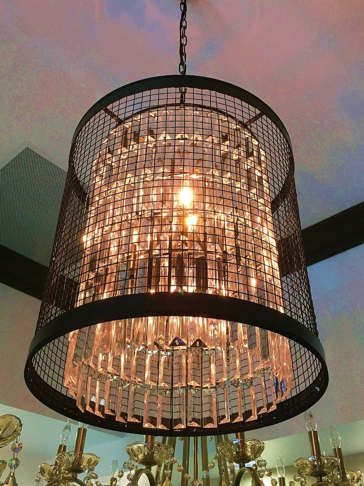Joanna Antique  4-light Crystal Pendant Chandelier (19"Hx16"W) XTK662437-4