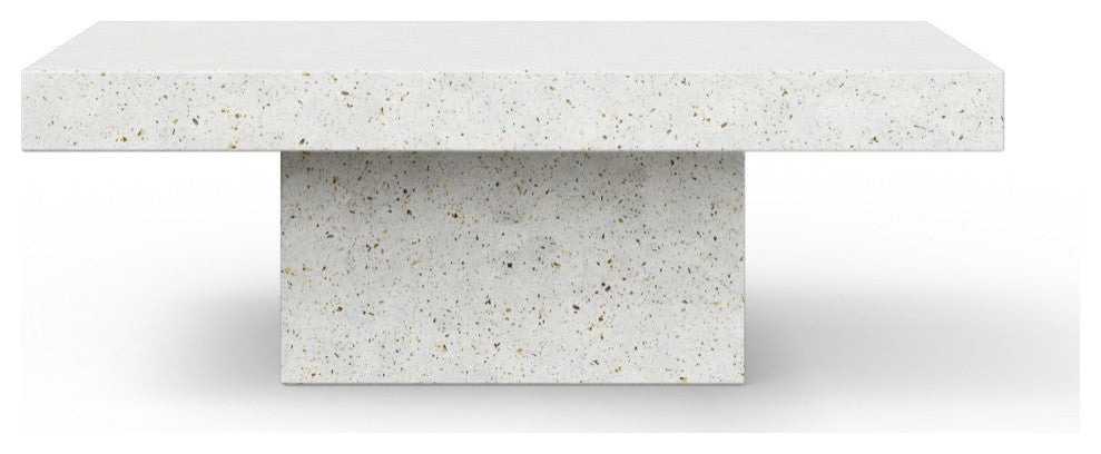 Mixx, Una Rectangle Coffee Table, Ivory Terrazzo